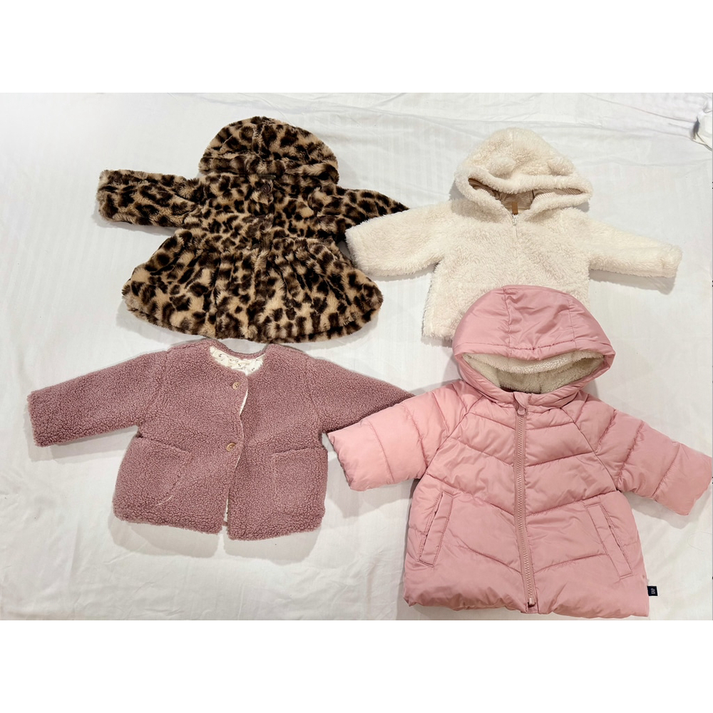 Bundle Baby Girl Winter Jackets Size 3-6 mo